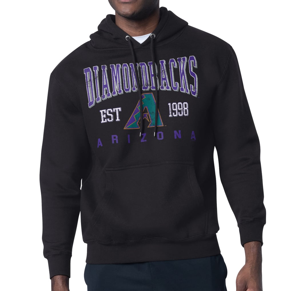  Arizona Diamondbacks Starter Distressed Fleece Pullover Hoodie - Black